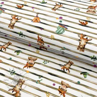 Neulos Snoozy fabrics Indian zoo digital print 2. laatuluokka
