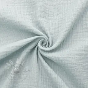 Kaksinkertainen harsokangas/musliini baby blue ORGANIC