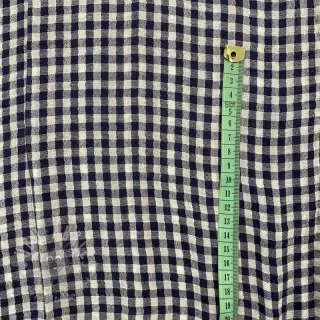 Kaksinkertainen harsokangas/musliini Double sided Checks navy