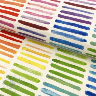 Sisustuskangas premium Colorful rainbow stripe