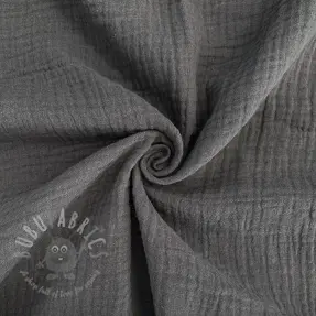 Kaksinkertainen harsokangas/musliini dark grey ORGANIC