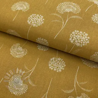 Sisustuskangas Linenlook Elegant dandelion golden yellow