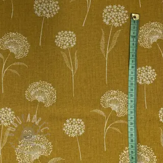 Sisustuskangas Linenlook Elegant dandelion golden yellow