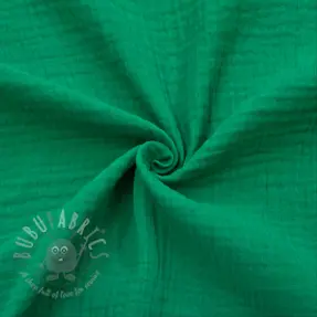 Kaksinkertainen harsokangas/musliini hunter green