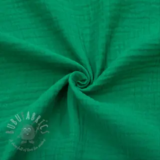 Kaksinkertainen harsokangas/musliini hunter green ORGANIC