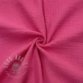 Kaksinkertainen harsokangas/musliini fuchsia ORGANIC
