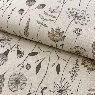 Sisustuskangas Linenlook Handdrawn flowers
