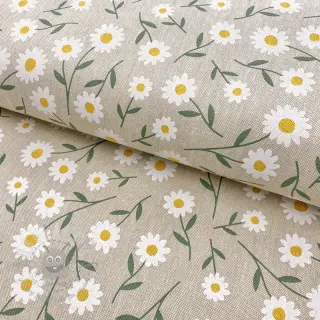 Sisustuskangas Linenlook Daisy sweet field