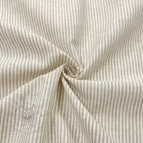 Pellava puuvillalla Lira medium stripe beige