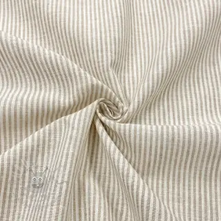 Pellava puuvillalla Lira medium stripe beige