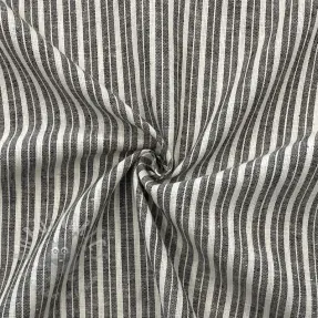 Pellava puuvillalla Lira big stripe black