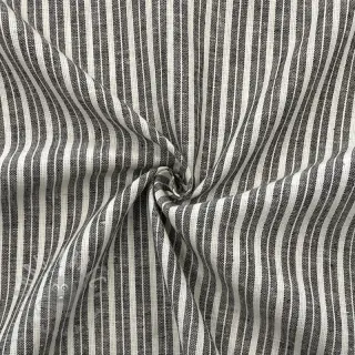 Pellava puuvillalla Lira big stripe black