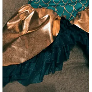 Tyl na TUTU ROYAL SPARKLE petrol gold