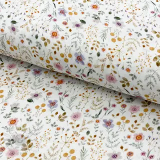 Kaksinkertainen harsokangas/musliini Lovely meadow white