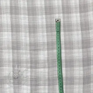 Kaksinkertainen harsokangas/musliini Double sided CHECKS MINI grey