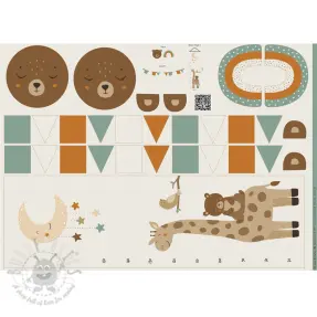 Sisustuskangas Kids room deco PANEL linenlook digital print