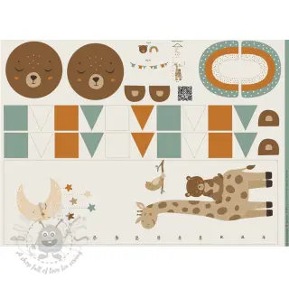 Sisustuskangas Kids room deco PANEL linenlook digital print