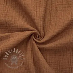 Kaksinkertainen harsokangas/musliini cognac ORGANIC