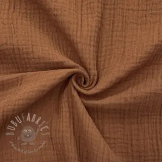 Kaksinkertainen harsokangas/musliini cognac ORGANIC
