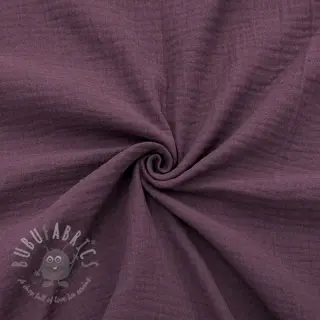 Kaksinkertainen harsokangas/musliini aubergine