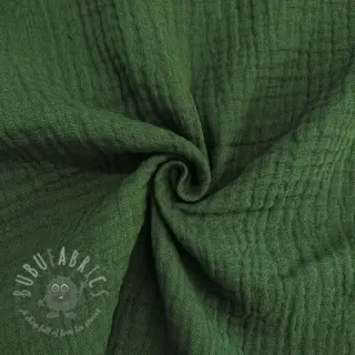Kaksinkertainen harsokangas/musliini dark green