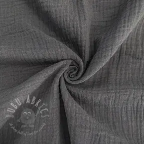 Kaksinkertainen harsokangas/musliini dark grey