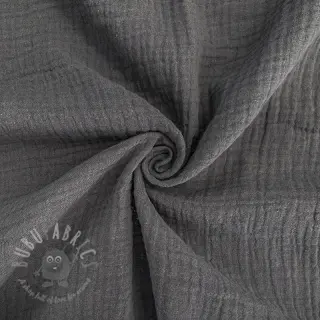 Kaksinkertainen harsokangas/musliini dark grey