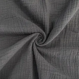 Dvojitá gázovina/mušelín dark grey ORGANIC