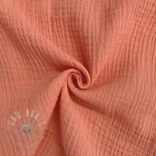 Kaksinkertainen harsokangas/musliini salmon ORGANIC