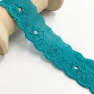 Krajka Mini flower dark mint