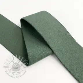 Sileä kuminauha 4 cm dark old green