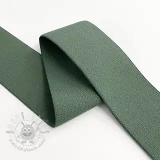 Sileä kuminauha 4 cm dark old green