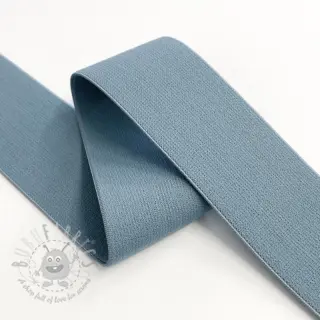 Sileä kuminauha 4 cm steel blue