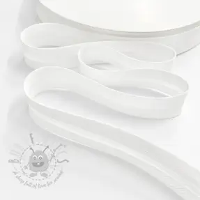 Reunusnauha kaksinkertainen harsokangas white