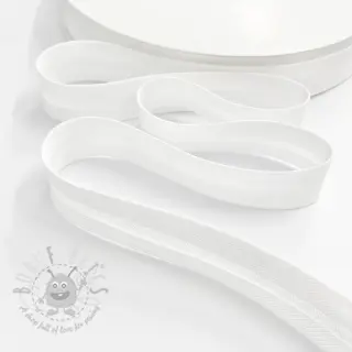 Reunusnauha kaksinkertainen harsokangas white