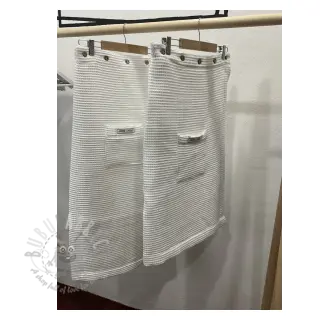 Puuvilla vohvelisidoksella white