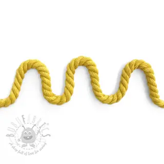 Puuvillanyöri kierretty 8 mm yellow