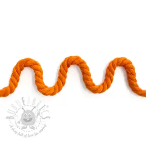 Puuvillanyöri kierretty 8 mm orange