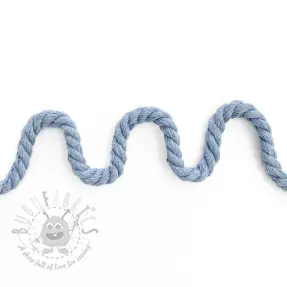 Puuvillanyöri kierretty 8 mm light blue