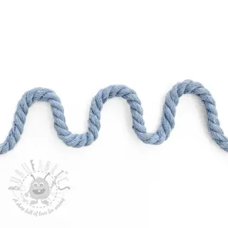 Puuvillanyöri kierretty 8 mm light blue