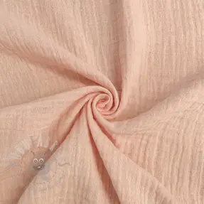Kaksinkertainen harsokangas/musliini light salmon ORGANIC