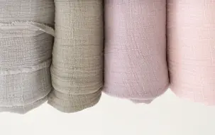 Yksivärinen kaksinkertainen harsokangas bambu