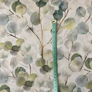 Sisustuskangas Linenlook Eucalyptus boho leaf digital print