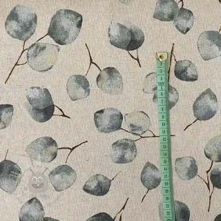 Sisustuskangas Linenlook Eucalyptus watercolour branch