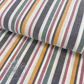 Kaksinkertainen harsokangas/musliini yarn dyed Stripe purple