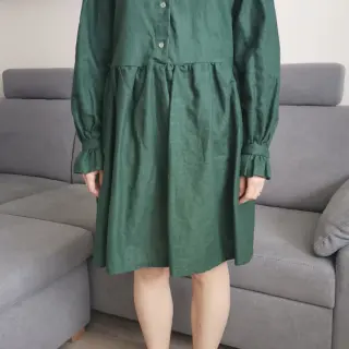 Esipesty pellava dark green