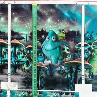 Sisustuskangas KIDS BACKPACK Dragon crew PANEL