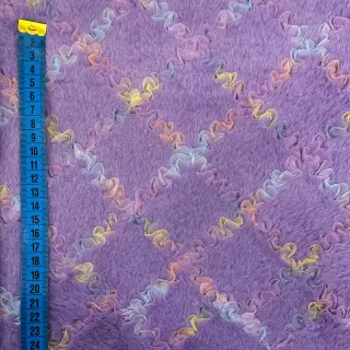 Umelá kožušina s tylom MULTI lilac