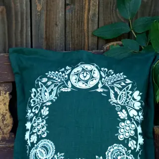Esipesty pellava forest green