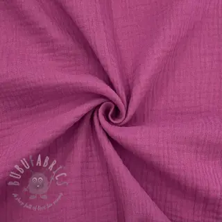 Kaksinkertainen harsokangas/musliini cerise ORGANIC